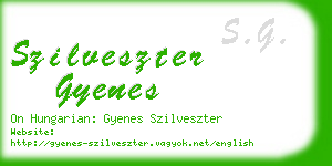 szilveszter gyenes business card